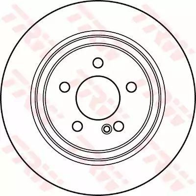 Tarcza hamulcowa tył Mercedes W211 221 05- TRW DF4915