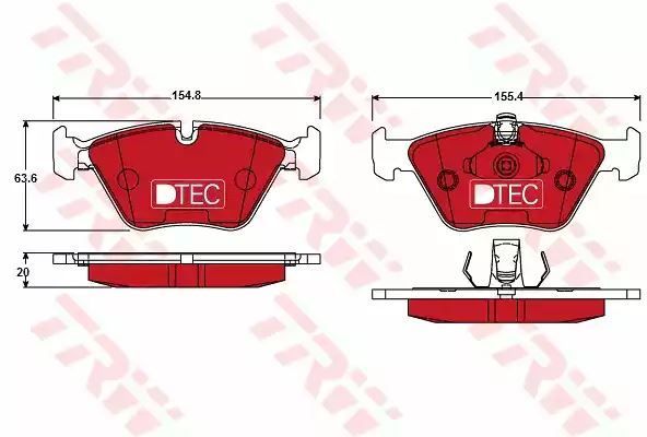 Klocki hamulcowe przód BMW E39 -10 96 TRW GDB1404DTE