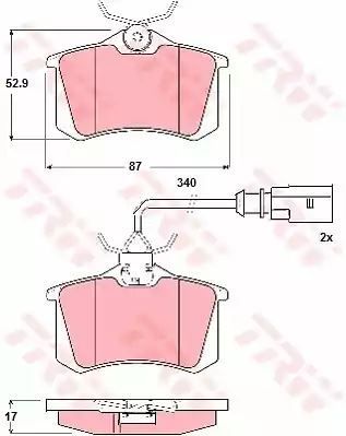 Klocki hamulcowe tył Audi A4 RS4 QUATTRO 00-01 TRW GDB1417