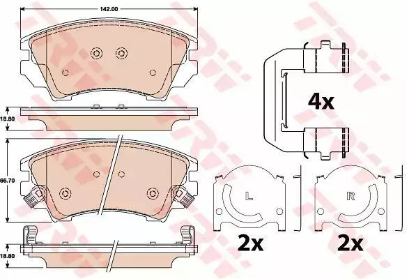 Klocki hamulcowe przód Opel INSIGNIA 08- 2,0CDTI TURBO ZAFIRA C 11- TRW GDB1783
