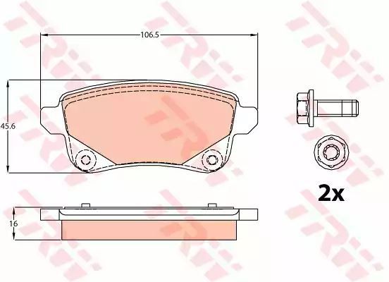 Klocki hamulcowe tył Renault GRAND SCÉNIC 13- TRW GDB2082