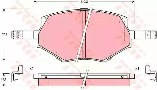 Klocki hamulcowe przód Mazda MX-5 TRW GDB3103