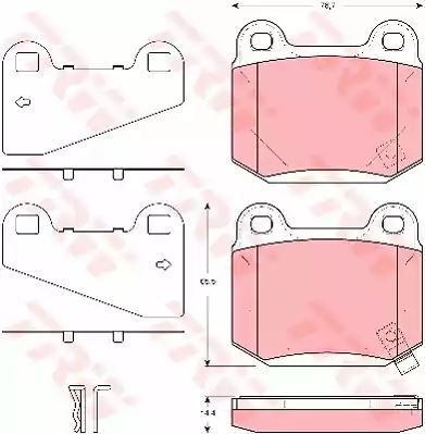 Klocki hamulcowe tył Nissan 350Z IMPREZA 00- WRX FORESTER 13- TRW GDB3350