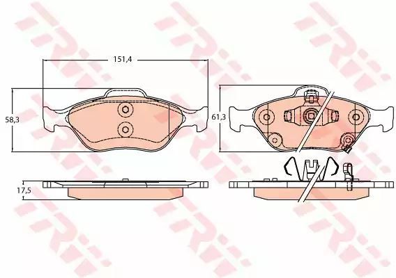 Klocki hamulcowe przód Toyota YARIS 06- TRW GDB3625