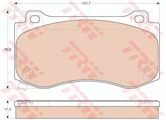 Klocki hamulcowe przód Chrysler 300C 05- 6,1 SRT8 TRW GDB4449