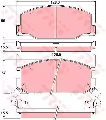 Klocki hamulcowe przód Toyota LITE-ACE PREVIA 85-00 TRW GDB1190