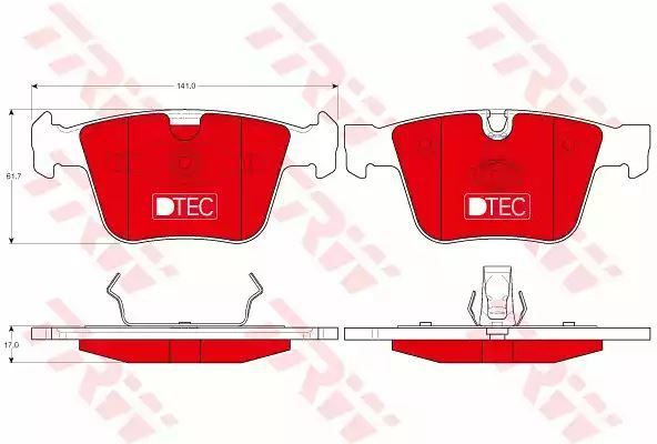 Klocki hamulcowe tył Mercedes W220 W221 C216 AMG 5,5-6,2 05-13 COTEC 141x61,7x17 TRW GDB1675DTE
