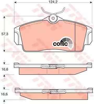 Klocki hamulcowe przód Nissan PRIMERA 98- TRW GDB3168