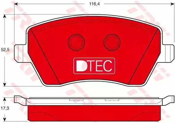 Klocki hamulcowe przód Nissan MICRA TRW GDB3332DTE