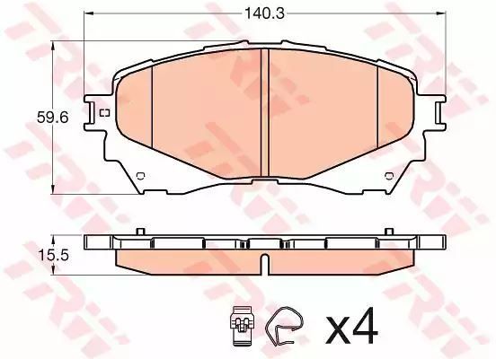 Klocki hamulcowe przód Mazda 6 12- TRW GDB3580