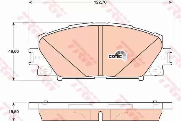 Klocki hamulcowe przód Toyota PRIUS YARIS 05- TRW GDB4173