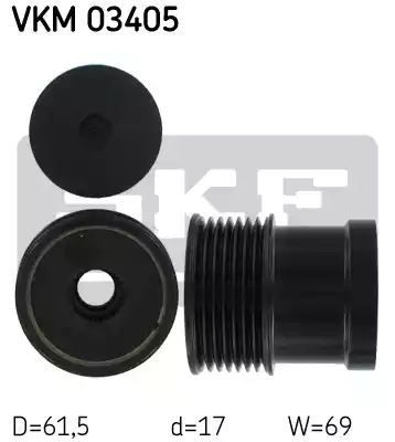 Koło pasowe alternatora Ford TRANSIT 2,4TDCI 00- SKF VKM03405