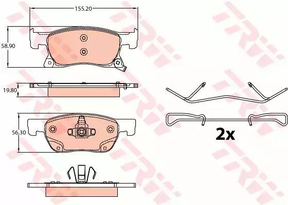 Klocki hamulcowe przód Opel ASTRA K 1,0-1,6 15- ATE z czujnikiem TRW GDB2138