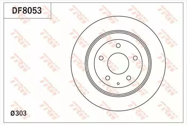 Tarcza hamulcowa tył Mazda CX-5 2,0-2,2 D 11- TRW DF8053