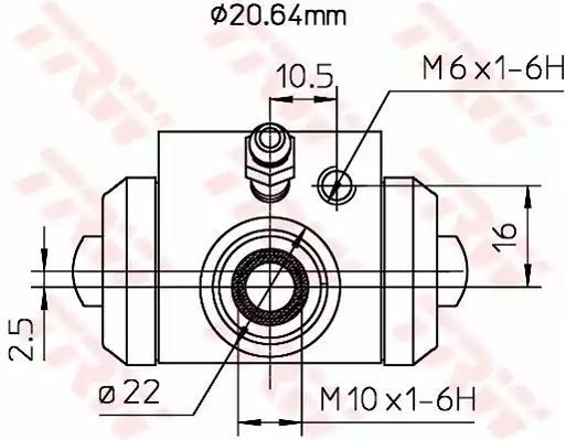 CYLINDEREK HAM. VW CADDY/GOLF/PASSAT 82-04 LE/PR TRW BWF145A