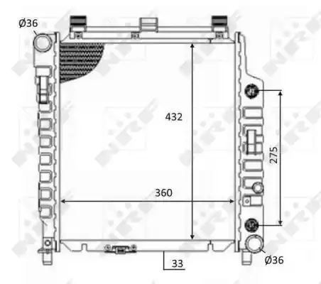 Chłodnica Mercedes SLK 09 1996-03 2000 NRF 59102