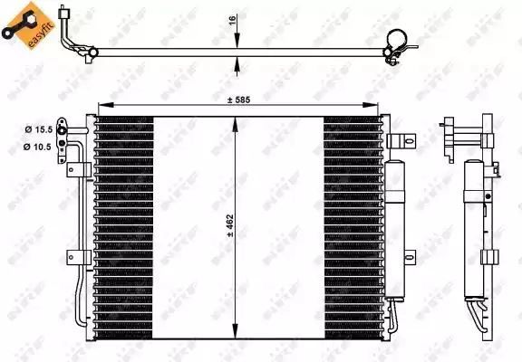 SKRAPLACZ KLIMATYZACJI LANDROVER DISCOVERY MK IV 3.0TD 09- NRF 350330