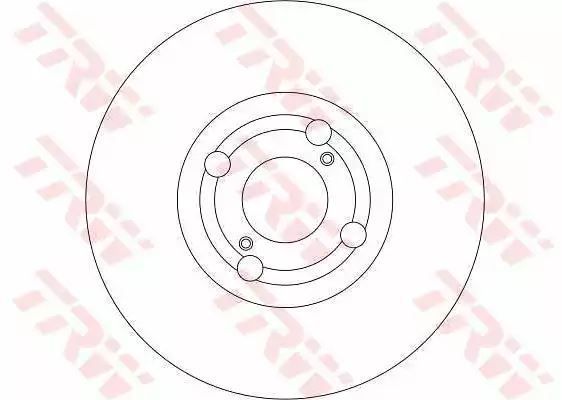 Tarcza hamulcowa przód Toyota COROLLA 1,4D-2,0 D-4D 02-07 275X25 4 OTWORY GWINT 14,5 TRW DF4317