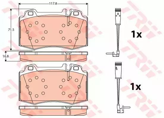 Klocki hamulcowe przód Mercedes W163 280-600 TRW GDB1543