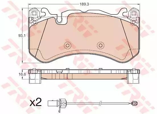 Klocki hamulcowe przód Audi A6 08- A7 13- TRW GDB1977