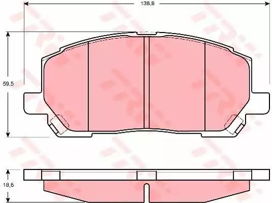 Klocki hamulcowe przód Lexus RX TRW GDB3286