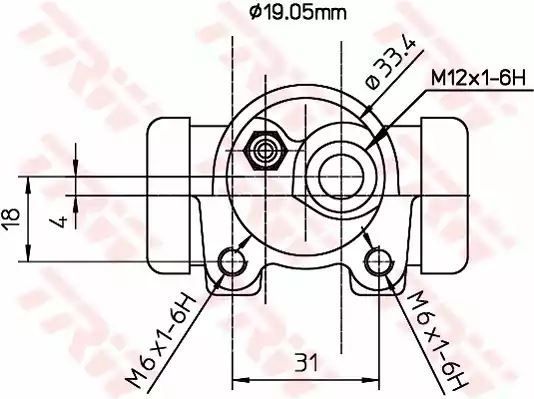 CYLINDEREK HAM. PEUGEOT 106 1,0-1,6 91-04 LE TRW BWD129