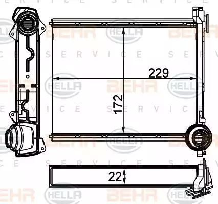 NAGRZEWNICA PEUGEOT 308 07- Hella 8FH351511754