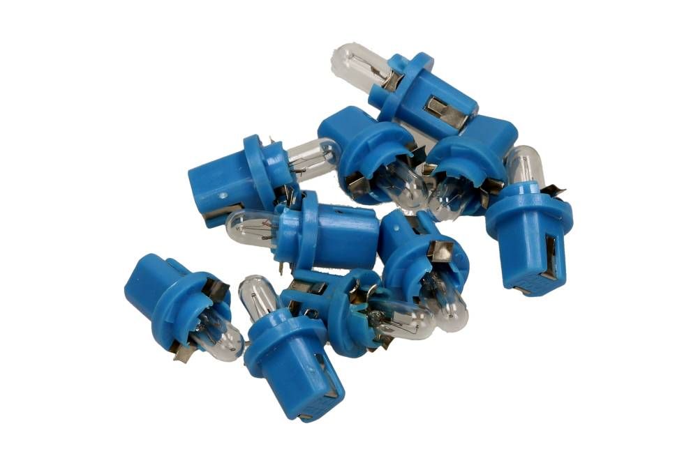 ŻARÓWKA BAX 12V/1,2W 8,5D NIEBIESKI (Z COK. PLAST.) KPL 10SZT MaXgear 78-0140SET