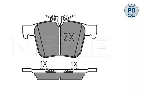KLOCKI HAMULCOWE TYŁ MERCEDES W205 1,6-4,0 14- MEYLE 0252535416/PD