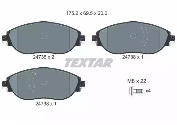 KLOCKI HAM. VW P. ARTEON/TIGUAN 1,4-2,0 TSI 17- Textar 2473806