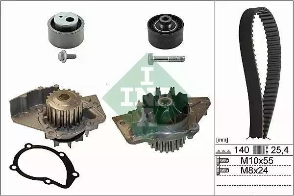 ZESTAW ROZRZĄDU PEUGEOT 1,9D 98- DW8 140Z INA 530044030