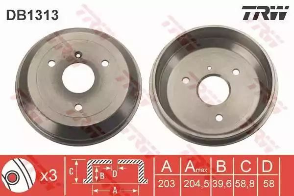 BĘBEN HAM. SMART T. FORTWO 07- TRW DB1313