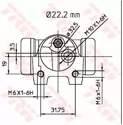 CYLINDEREK HAM. RENAULT 9/11/RAPID/SUPER 5 78-95 LE TRW BWH134