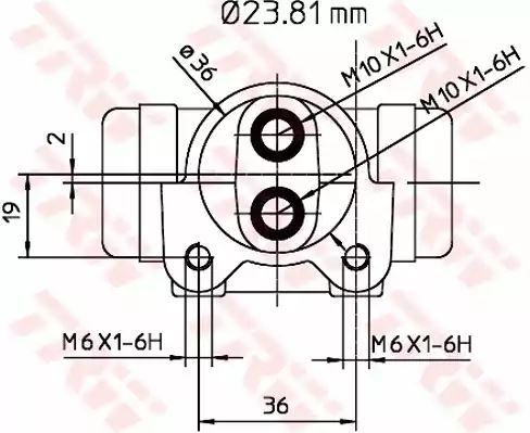 CYLINDEREK HAM. OPEL MOVANO 1,9-3,0 DTI 98- PR TRW BWK223