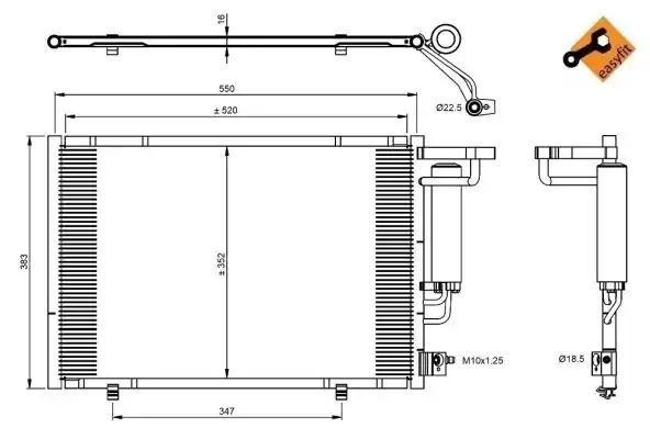 SKRAPLACZ KLIMATYZACJI FORD FIESTA/B-MAX 08- NRF 350395