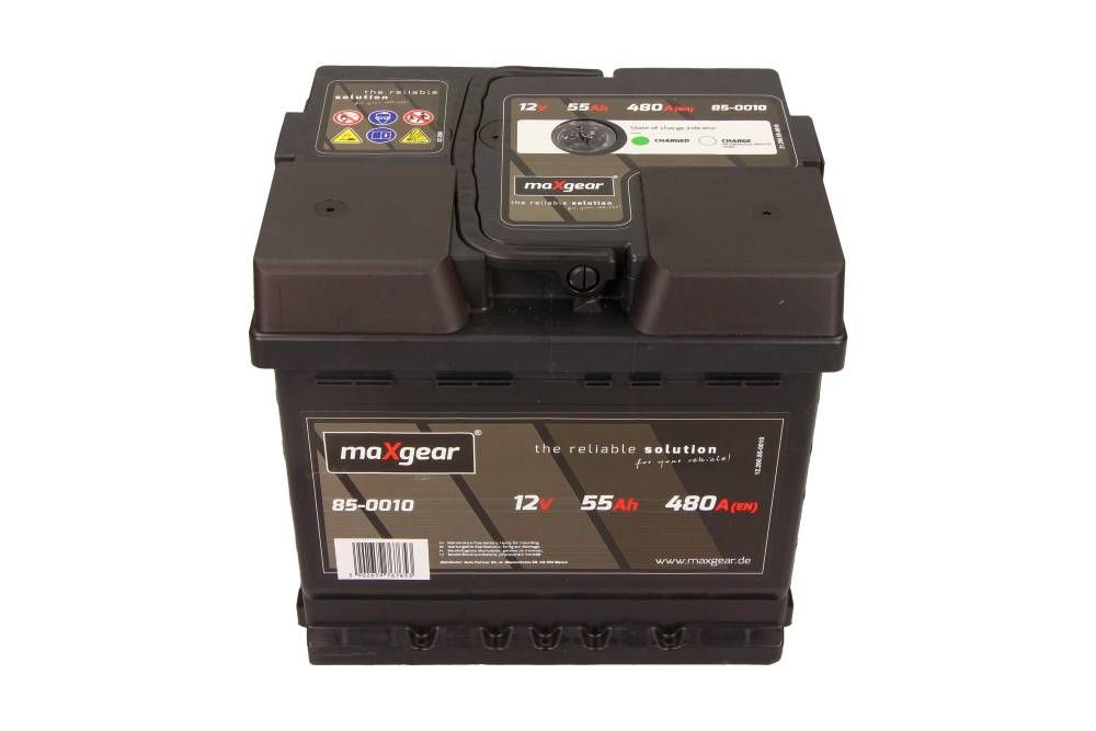AKUMULATOR 12V 55AH 480A L- 207X175X190 Z OCZKIEM KONTROLNYM MaXgear 85-0010