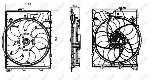WENTYLATOR CHŁODNICY BMW E92 328I 09-13 NRF 47863