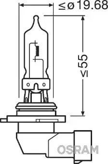 ŻARÓWKA HB3 12V/60W P20D ORIGINAL 12V Osram 9005