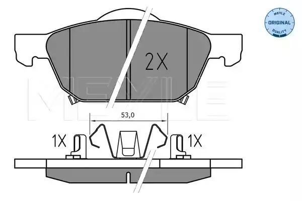 KLOCKI HAMULCOWE PRZÓD HONDA CIVIC 1,4-2,2 I-DTEC 12- MEYLE 252580417