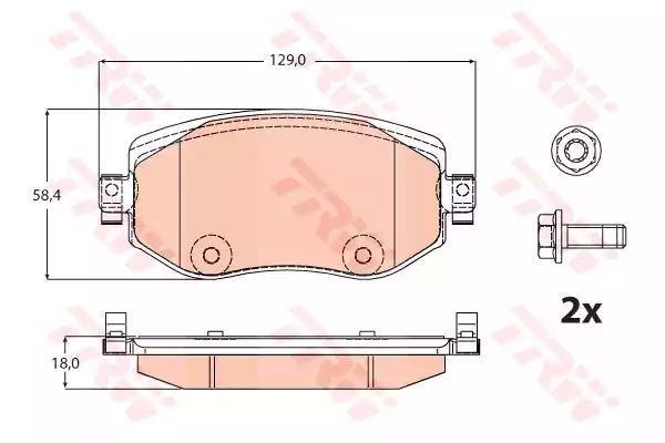 KLOCKI HAM. RENAULT P. MEGANE 1,2 TCE/1,5 DCI 15- TRW GDB2175