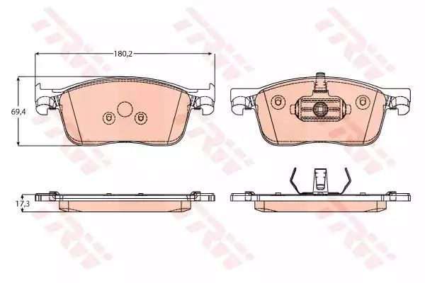 KLOCKI HAM. PEUGEOT P. TRAVELLER/EXPERT 1,6-2,0 BLUEHDI 16- TRW GDB2169