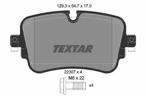KLOCKI HAM. AUDI T. Q7 2,0-4,0 QUATTRO 15- Textar 2230701