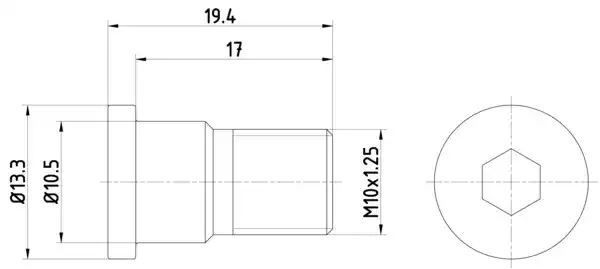 KPL=2SZT!!!! ŚRUBA TARCZY HAM. OPEL P./T. ASTRA/CORSA/MERIVA/OMEGA/VECTRA 86- Textar TPM0007
