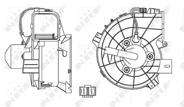 SILNIK DMUCHAWY OPEL CORSA C 00- +AC NRF 34153