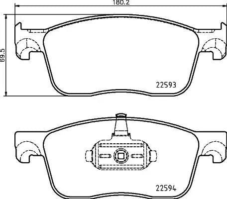 KLOCKI HAM. CITROEN P. JUMPY/SPACETOURER 1,5-2,0 BLUEHDI 16- Textar 2259301