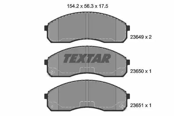 KLOCKI HAM. KIA P. K2500 2,5 CRDI 10- Textar 2364904
