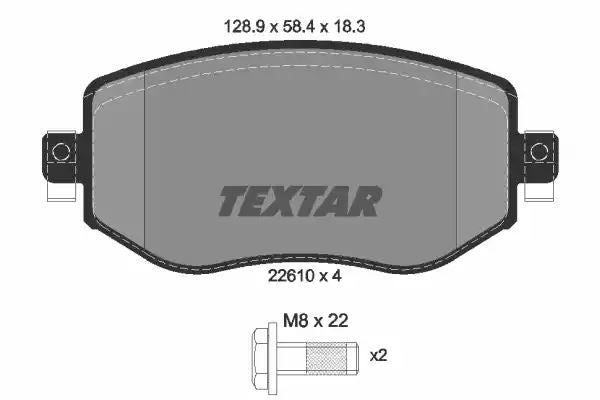 KLOCKI HAM. RENAULT P. MEGANE 1,2-1,6/1,5 DCI 15- Textar 2261001