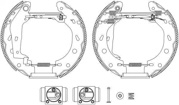 ZESTAW SZCZĘK HAM. SMART FORTWO 07- KPL. Z CYLINDERKAMI Textar 84066600