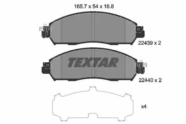 KLOCKI HAM. NISSAN P. NP300 NAVARA 2,3 DCI 4X4 15- Textar 2243901