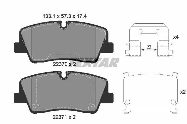 KLOCKI HAM. HYUNDAI T. H350 2,5 CRDI 15- Textar 2237001